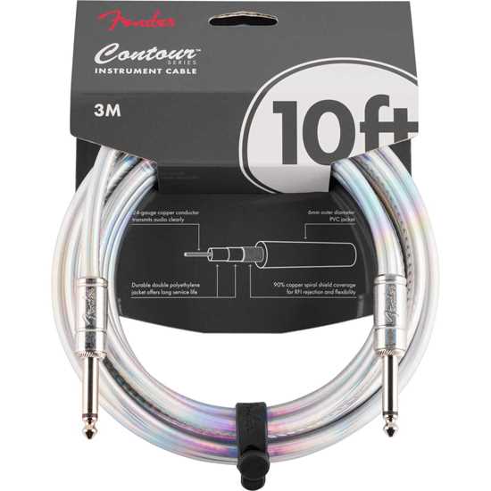Fender Contour™ Series Instrument Cable 10' Iridescent